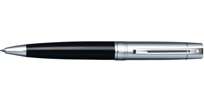 SHEAFFER 300 BALLPEN CT GLOSSY BLACK BARREL BRIGHT CHROME CAP